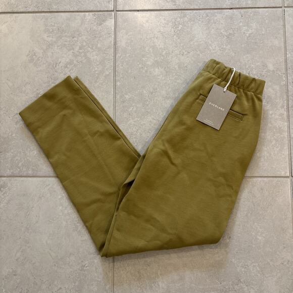 Everlane The Dream Pant Yellow Womens Sz XS Pull On Elastic Waist Tapered Ankle - Picture 1 of 9
